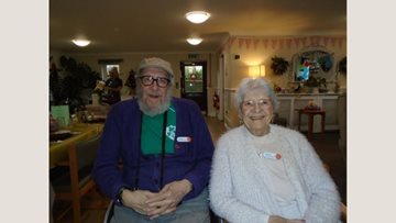 Stevenage care home Residents presented with name badges for all that they do